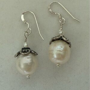 Elegant fresh water Pearl Drop Earrings